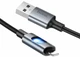 Кабель Hoco U144 USB2.0 Am - Lightning, Led-подстветка, 1.2м, 2.4А, черный вид 2