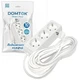 Удлинитель DOMTOK 3 гнезда, ПВС 3x1, 16А, 3500Вт, с заземлением, 10 м, белый вид 2
