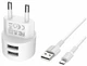 Сетевое зарядное устройство Borofone BA23A Brilliant, белый вид 1