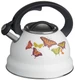 Чайник Катунь Бабочки, 2.5 л, белый/рисунок: бабочки вид 1